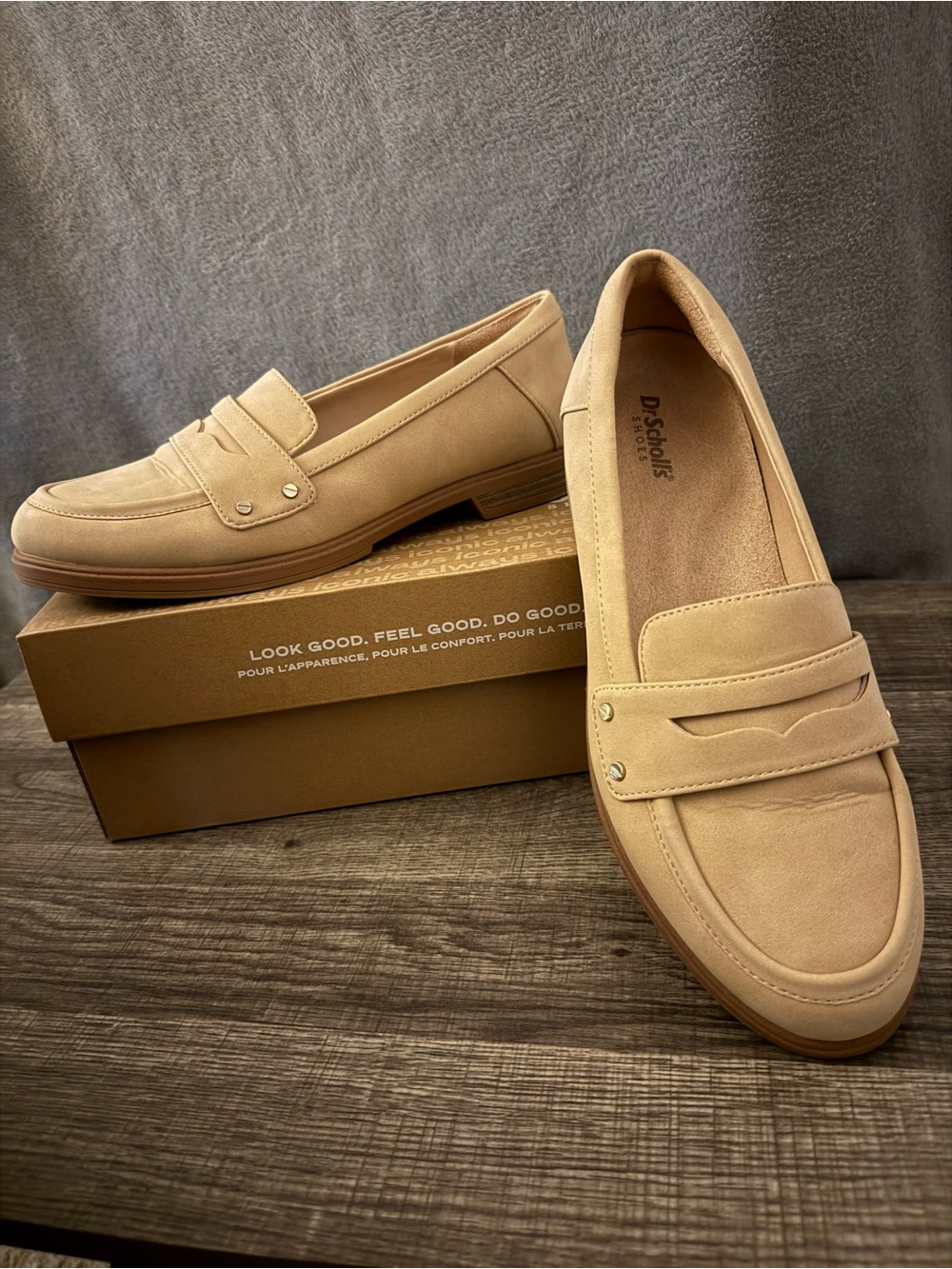Dr. Scholl's Tan Suede Women's Penny Loafers